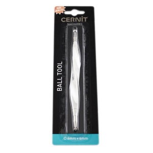 Attrezzo per modellare la pasta polimerica - Punta a biglia 6 e 4 mm