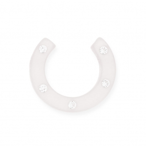 Polaris Ferro di cavallo - mezzaluna strass 22mm Crystal x1