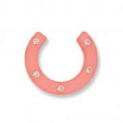 Polaris Ferro di cavallo - mezzaluna strass 22mm Coral Fluo x1