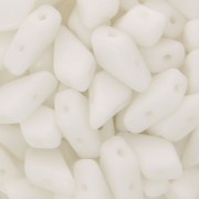 Perle in vetro Rep. Ceca Kite Beads 9x5 mm Opaque White x10g|raw }}