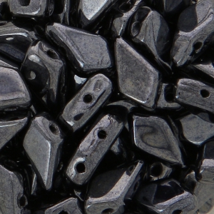 Perle in vetro Rep. Ceca Kite Beads 9x5 mm Jet Hematite x10g