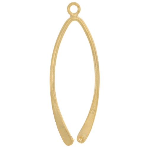 Fermaciondolo 38 mm Argento 925 dorato con oro fino x1