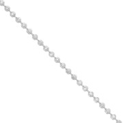 Catena a biglie sfaccettata 1.2 mm Argento 925 x 1m