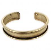Base in ottone per bracciale Eco con bordo incurvato mm. 15 bronzo x1|raw }}