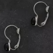 Monachelle per cabochon mm.  6 in acciaio inox x2