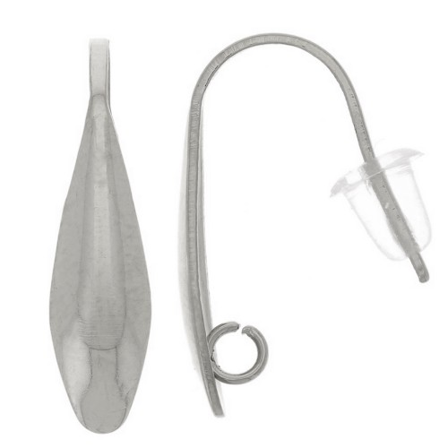 Ganci per orecchini mm. 18 in acciaio inox 304L x2