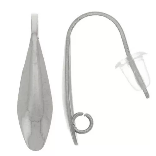 Ganci per orecchini mm. 18 in acciaio inox 304L x2