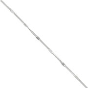 Catena maglia plate motif trio 2mm Acciaio inox x 1m