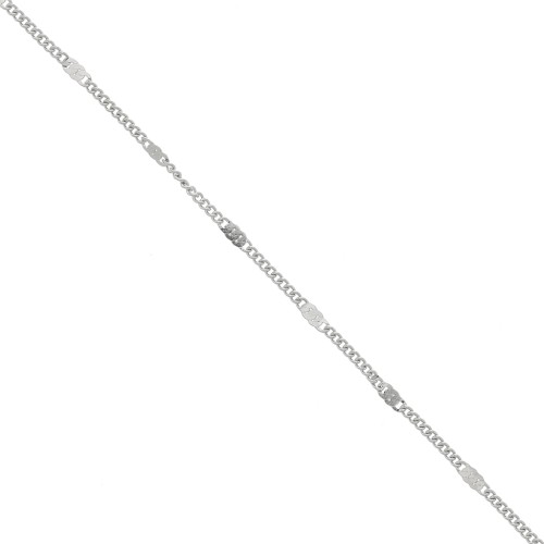 Catena maglia plate motif trio 2mm Acciaio inox x 1m