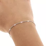 Catena maglia plate motif trio 2mm Acciaio inox x 1m