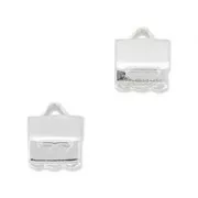 Terminali da stringere  5 mm Argento 925 x5