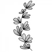 Timbro con supporto in legno Flamingo 9x4 cm Fogliame x1