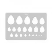 Modello rigido per pasta polimerica 152x100 mm Gocce