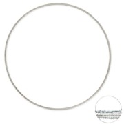 Base di montaggio e tessitura rotonda 50x1.9mm placcatura argento fino anticato
