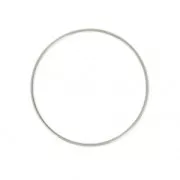 Base di montaggio e tessitura rotonda 40x1mm placcatura argento fino anticato