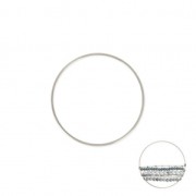 Base di montaggio e tessitura rotonda 30x1mm placcatura argento fino anticato