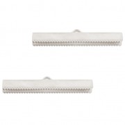 Chiudicordoncino da stringere mm. 40 Placcatura argento fino x2|raw }}