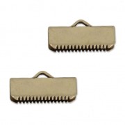 Terminali a barra 15mm bronzo x2|raw }}