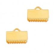 Puntali a vite da 10 mm - Dorati con oro fino x2