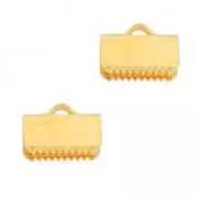 Puntali a vite da 10 mm - Dorati con oro fino x2