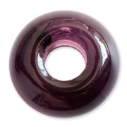 Perle in vetro Vintage par Puca® Rondelle 16x8 mm Amethyst x5|raw }}