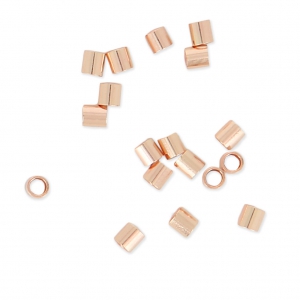 Schiaccini beads mm. 2x2 Rose Gold filled x50