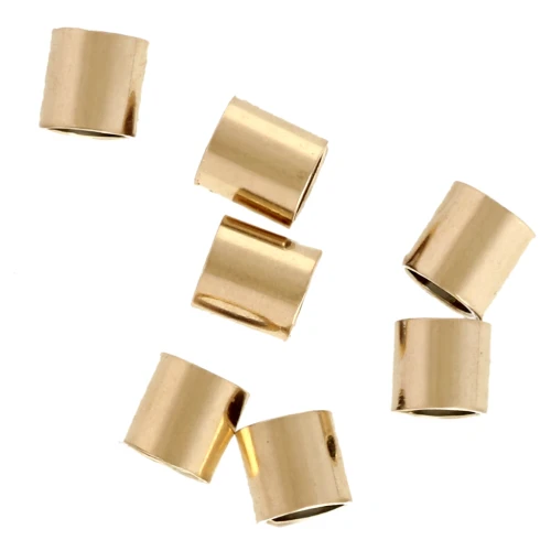 Schiaccini beads mm. 2x2 Gold filled x50