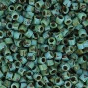 Miyuki Delica 10/0 DBM2264 - Opaque Turquoise Blue Picasso x8g|raw }}