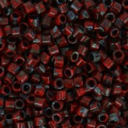 Miyuki Delica 10/0 DBM2263 - Opaque Red Picasso x8g|raw }}