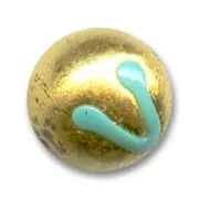 Tonda Murano mm. 10 foglia oro Maya x1