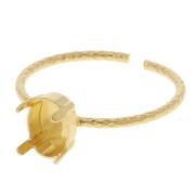 Anello trio per cabochons PureCrystal 4122 8x6mm dorato|raw }}