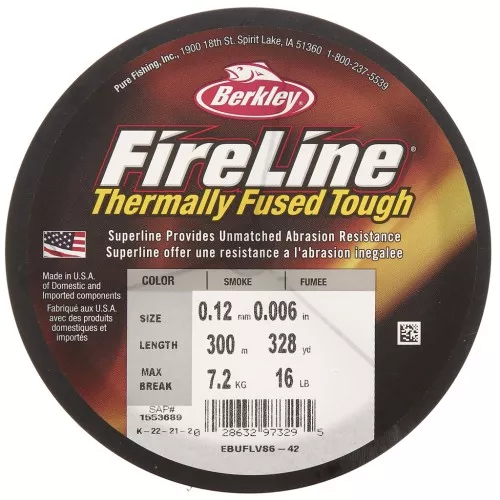 Filo Fireline - 0.12 mm (16LB) Smoke Grey x270 m