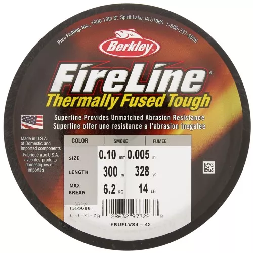 Filo Fireline - 0.10 mm (14LB) Smoke Grey x300 m