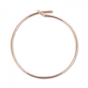 Orecchini da decorare mm. 25 x mm. 0.7 in Rose Gold filled x2