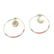 Orecchini da decorare mm. 15 x mm. 0.7 in Gold filled Rosa x2