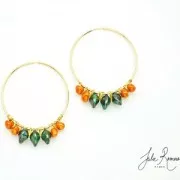 Orecchini da decorare mm. 15 x mm. 0.7 in Gold filled Rosa x2