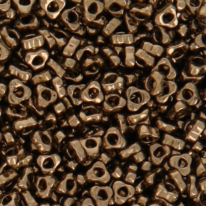 Spacer triangolare Miyuki 2,8 x 1,3 mm SPTR28-0457 - Bronzo scuro metallizzato x 10 g