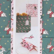 Sac en papier Paper Poetry 18x21 cm Bouquet Sauvage Magical Licorne x 3