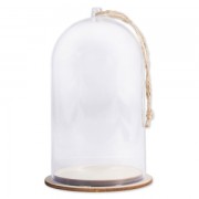 Campana di Natale in plastica con base da decorare 8x13 cm Trasparente x1