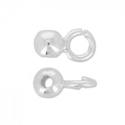 Palline per attaccare ciondoli Argento m.4  x6