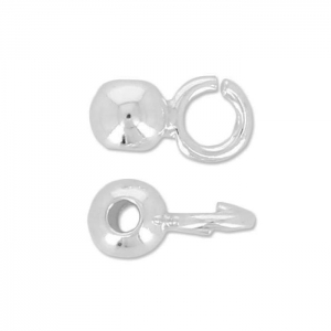 Palline per attaccare ciondoli Argento m.4 x6