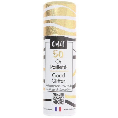 Vernice protettiva spray Odif n. 50, finitura con brillantini dorati, 125 ml