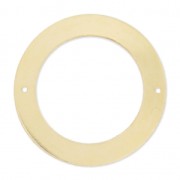 Distanziatore rotondo 2 fori 32mm Gold filled