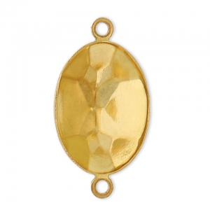 Castone da incollare PureCrystal 4120 ovale mm. 14x10 dorato 2 anellino