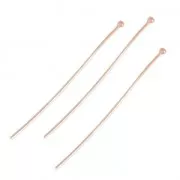 Chiodini pallina Argento 925 oro rosa mm. 55x2x0,85 x5