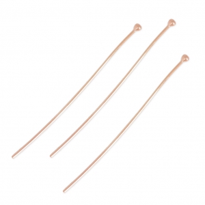 Chiodini pallina Argento 925 oro rosa mm. 55x2x0,85 x5