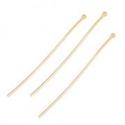 Chiodini pallina Argento 925 dorato mm. 55x2x0,85 dorato con oro fino x5|raw }}