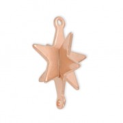 Distanziatore stella 3D in ottone 17.7 mm oro rosa HQ x1