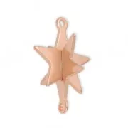Distanziatore stella 3D in ottone 17.7 mm oro rosa HQ x1