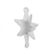 Distanziatore stella 3D in ottone 17.7 mm rodiato x1